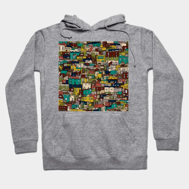 Beautiful Island Homes All-Over Print Hoodie by Slightly Unhinged